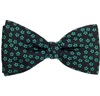 Papillon e Fazzoletto Nero con Fiori Verdi