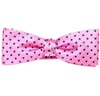 Papillon e Fazzoletto Bambino in Seta Rosa con Pois Neri
