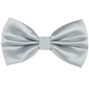 Papillon e Fazzoletto in Raso Grigio Chiaro