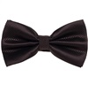 Papillon e Fazzoletto in Raso Marrone Scuro