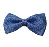 Papillon e Fazzoletto in Seta Blu Francia Paisley Blu