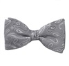 Papillon e Fazzoletto in Seta Grigia con Cashmere Grigio