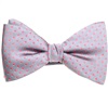 Papillon e Fazzoletto in Seta Grigia con Pois Rosa