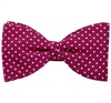 Papillon e Fazzoletto in Seta Magenta a Pois Bianchi