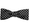Papillon e Fazzoletto in Seta Bambino Nero a Pois Bianchi