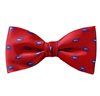 Papillon e Fazzoletto in Seta Rosso Paisley Blu
