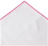 Fazzoletto da taschino in cotone bianco e rosa