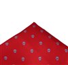 Fazzoletto da taschino rosso con teschi.