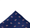 Fazzoletto Taschino in Seta Blu con Cashmere