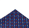 Fazzoletto da Taschino in Seta Blu con Elefanti