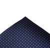 Fazzoletto da taschino in seta blu scuro a pois