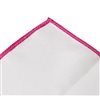 Fazzoletto da Taschino in Seta Bianco e Magenta a Pois