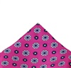 Fazzoletto da Taschino in Seta Fucsia con Fiori