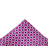 Fazzoletto da Taschino in Seta Fucsia a Pois Blu