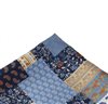 Fazzoletto da taschino in seta patchwork blu reale