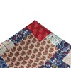 Fazzoletto da Taschino in Seta Patchwork Blu e Rosso