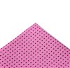 Fazzoletto da Taschino in Seta Rosa con Pois Neri