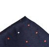 Fazzoletto da Taschino in Seta Blu Navy a Pois