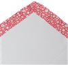 Fazzoletto in Seta Bianco con Fiori Corallo
