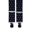 Bretella Elastica Blu Navy a Pois Rosa