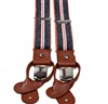 Bretella Elastica Stretta Pelle Righe Grigio e Arancione