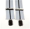 Bretella Elastica Grigio Chiaro Righe Nere