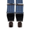 Bretella Elastica in Pelle Blu con Triangoli