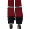 Bretella Elastica in Pelle Bordeaux