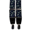 Bretella Elastica in Pelle di Cashmere Blu Scuro