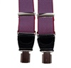 Bretella Elastica in Pelle Bordeaux con Puntini Blu
