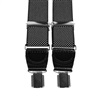 Bretella Elastica in Pelle Nera con Puntini Bianchi