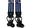 Bretella Elastica Pelle Righe Blu Navy e Celesti