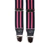 Bretella Elastica Pelle Righe Rosa