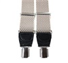 Bretella Elastica in Pelle a Rombi Beige Pietra