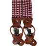 Bretella Elastica Pelle Rombi Bordeaux