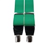 Bretella Elastica in Pelle Verde con Puntini Bianchi