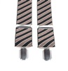 Bretelle Elastiche Righe Blu Scuro e Marrone