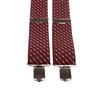 Bretelle Elastiche a Righe Borgogna