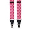 Bretella in Seta Fucsia con Maglie Bianche