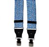 Bretella in Seta Naturale Blu Royal Floreale