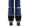 Bretelle XXL in Pelle a Quadretti Blu
