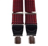 Bretelle XXL in Pelle a Quadretti Borgogna