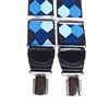 Bretella XXL in Pelle con Esagoni Blu