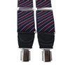 Bretelle XXL Pelle Righe Blu Marino e Bordeaux