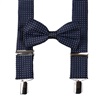 Bretelle e Papillon Blu Navy a Pois Bianchi