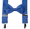 Bretella e Papillon Blu con Pois Bianchi